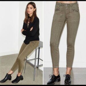 Kendall & Kylie Olive Green Multi Zip Cargo Tech Pants